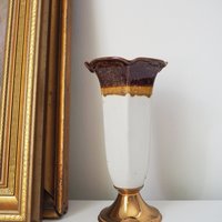 Vintage ceramic vase | Vintage vase | Brown ceramic vase | Vintage Scandinavian home decor | Made in Finland | Turun Hopea