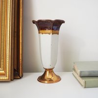 Vintage ceramic vase | Vintage vase | Brown ceramic vase | Vintage Scandinavian home decor | Made in Finland | Turun Hopea