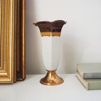 Vintage ceramic vase | Vintage vase | Brown ceramic vase | Vintage Scandinavian home decor | Made in Finland | Turun Hopea