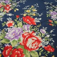 Vintage floral silk scarf | Floral silk scarf | Blue silk scarf | Floral square scarf | Vintage scarf