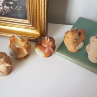 Vintage bird whistle set | Ceramic bird whistles | Set of five vintage bird whistles | Made in Finland | Finnish bird whistles