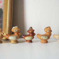 Vintage bird whistle set | Ceramic bird whistles | Set of five vintage bird whistles | Made in Finland | Finnish bird whistles