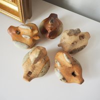 Vintage bird whistle set | Ceramic bird whistles | Set of five vintage bird whistles | Made in Finland | Finnish bird whistles