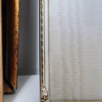 Vintage brass photo frame 20x20 cm | Ornate brass frame | Vintage photo frame | Brass picture frame | Vintage brass and white picture frame