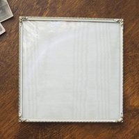Vintage brass photo frame 20x20 cm | Ornate brass frame | Vintage photo frame | Brass picture frame | Vintage brass and white picture frame