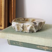 Vintage alabaster ashtray | Small alabaster ashtray | Genuine alabaster ashtray | Italian alabaster ashtray | Made in Italy
