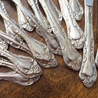 Vintage flatware set for six | Vintage silver plated forks, knives and spoons | Small forks, knives and spoons | Small cutlery set