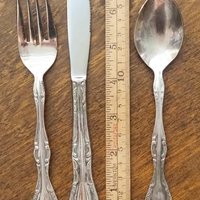 Vintage flatware set for six | Vintage silver plated forks, knives and spoons | Small forks, knives and spoons | Small cutlery set