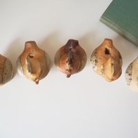 Vintage bird whistle set | Ceramic bird whistles | Set of five vintage bird whistles | Made in Finland | Finnish bird whistles