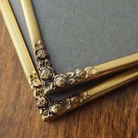 Set of two vintage photo frames | Vintage brass frames | Matching vintage frames | Vintage brass frame set | Vintage Jyden frames