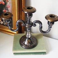 Vintage three arm candelabra | Silver plated candelabrum | Three arm candlestick holder | Vintage candelabrum | Vintage candle holder