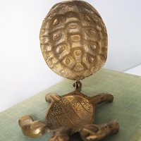 Vintage brass ashtray | Vintage turtle ashtray | Ashtray with lid | Brass turtle ashtray with lid | Vintage brass turtle ashtray