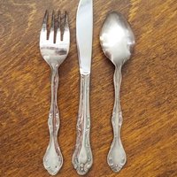 Vintage flatware set for six | Vintage silver plated forks, knives and spoons | Small forks, knives and spoons | Small cutlery set