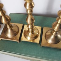 Set of three mismatched vintage candlesticks | Candle holders | Vintage brass candle holders | Mismatched brass candle holders