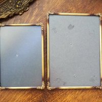 Set of two vintage photo frames | Vintage brass frames | Set of two matching vintage frames | Vintage brass frame set | Vintage frames