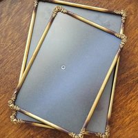 Set of two vintage photo frames | Vintage brass frames | Set of two matching vintage frames | Vintage brass frame set | Vintage frames