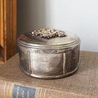Vintage jewelry box | Vintage floral trinket box | Floral jewellery box | Vintage jewellery box | Silver plated jewellery box