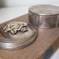 Vintage jewelry box | Vintage floral trinket box | Floral jewellery box | Vintage jewellery box | Silver plated jewellery box