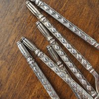 Set of six vintage demitasse spoons | Vintage silver plated spoons | Silver plated demitasse spoon set | Vintage demitasse spoons