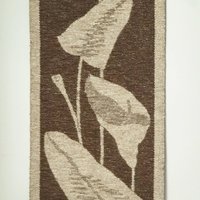 Vintage wall hanging | Long wall hanging | Scandinavian woven textile | Brown and beige wall hanging | Retro wall hanging
