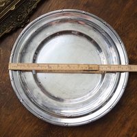 Vintage alpacca silver trays | Set of two simple silver trays | Alpacca silver platters | Vintage serving trays | Vintage silver plated tray