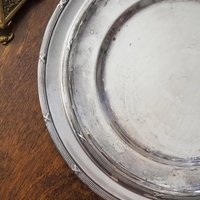 Vintage alpacca silver trays | Set of two simple silver trays | Alpacca silver platters | Vintage serving trays | Vintage silver plated tray