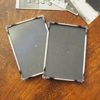 Set of two vintage silver plated photo frames | Small silver plated photo frames | Vintage picture frames | Matching frames