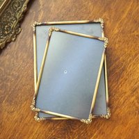 Set of two vintage photo frames | Vintage brass frames | Set of two matching vintage frames | Vintage brass frame set | Vintage frames