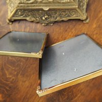 Set of two vintage photo frames | Vintage brass frames | Set of two matching vintage frames | Vintage brass frame set | Vintage frames