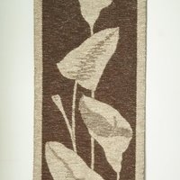 Vintage wall hanging | Long wall hanging | Scandinavian woven textile | Brown and beige wall hanging | Retro wall hanging