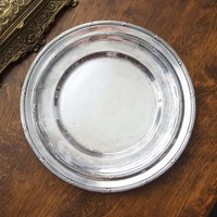 Vintage alpacca silver trays | Set of two simple silver trays | Alpacca silver platters | Vintage serving trays | Vintage silver plated tray
