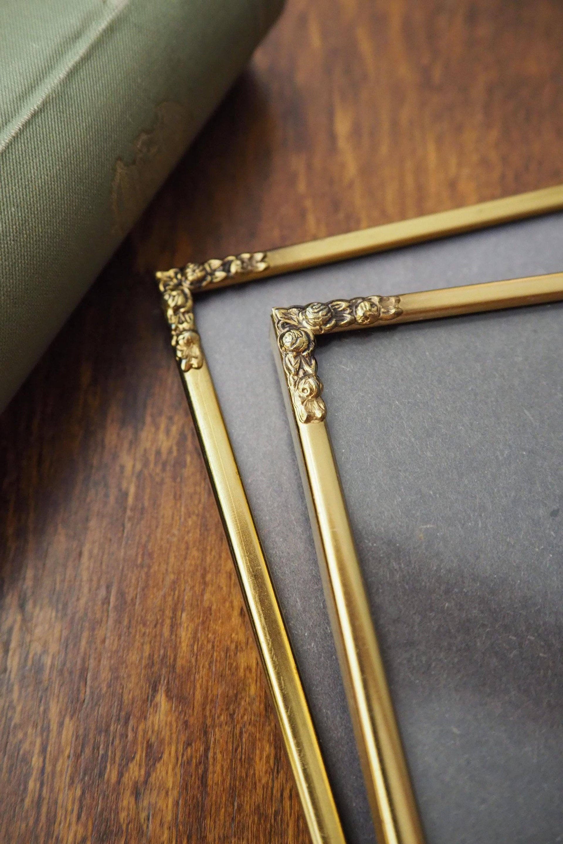 Set of two vintage photo frames | Vintage brass frames | Matching vintage frames | Vintage brass frame set | Vintage Jyden frames