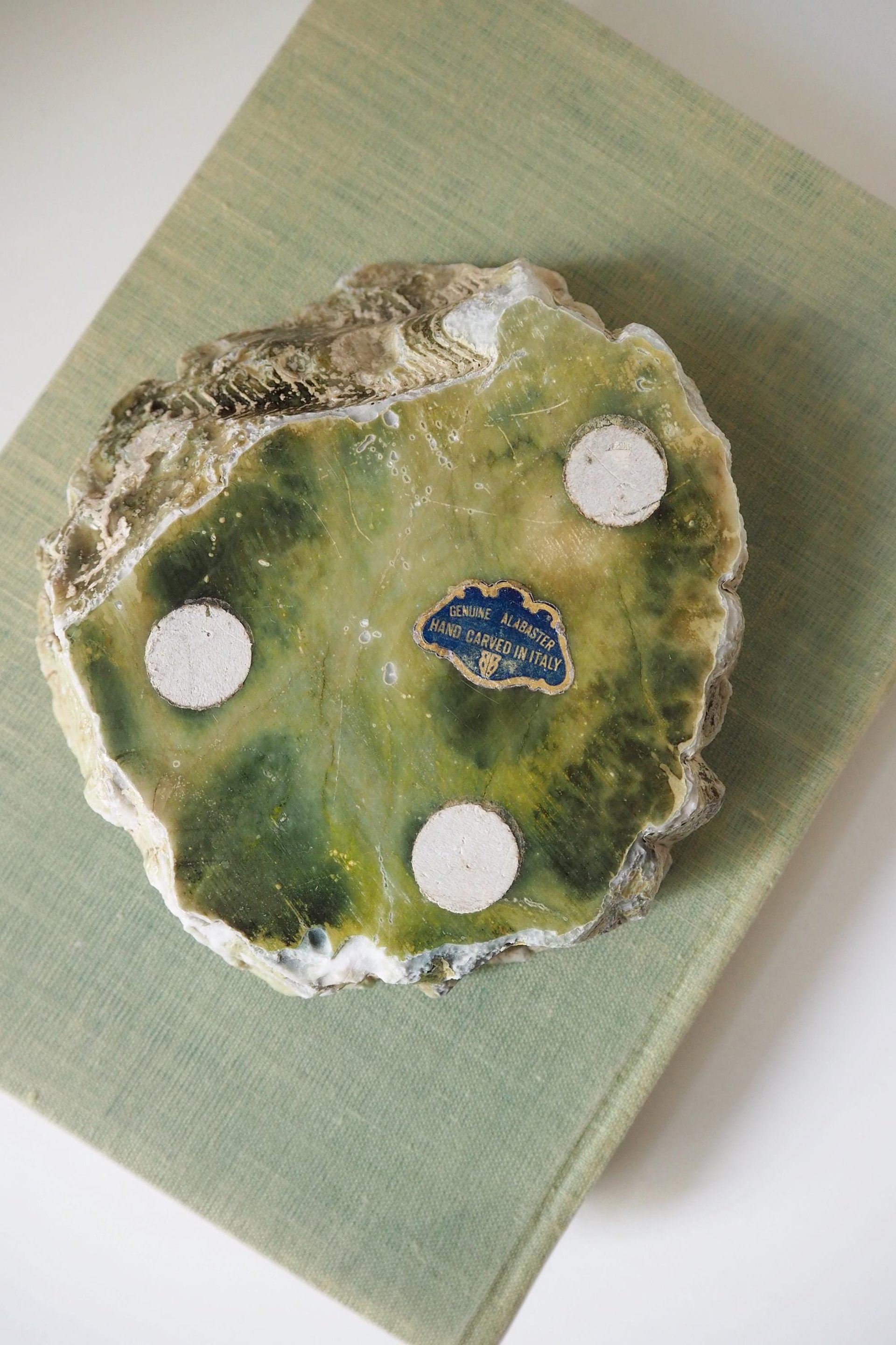 Vintage alabaster ashtray | Small alabaster ashtray | Genuine alabaster ashtray | Italian alabaster ashtray | Made in Italy