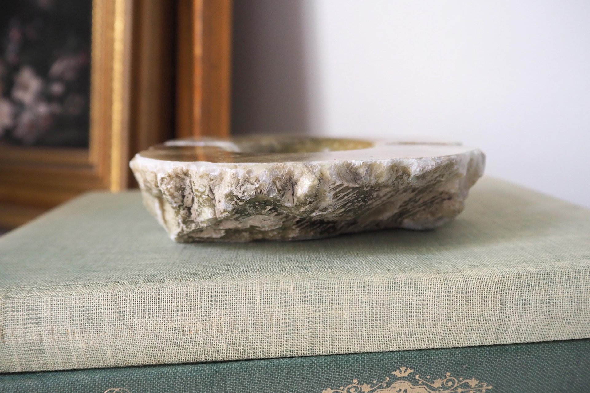 Vintage alabaster ashtray | Small alabaster ashtray | Genuine alabaster ashtray | Italian alabaster ashtray | Made in Italy