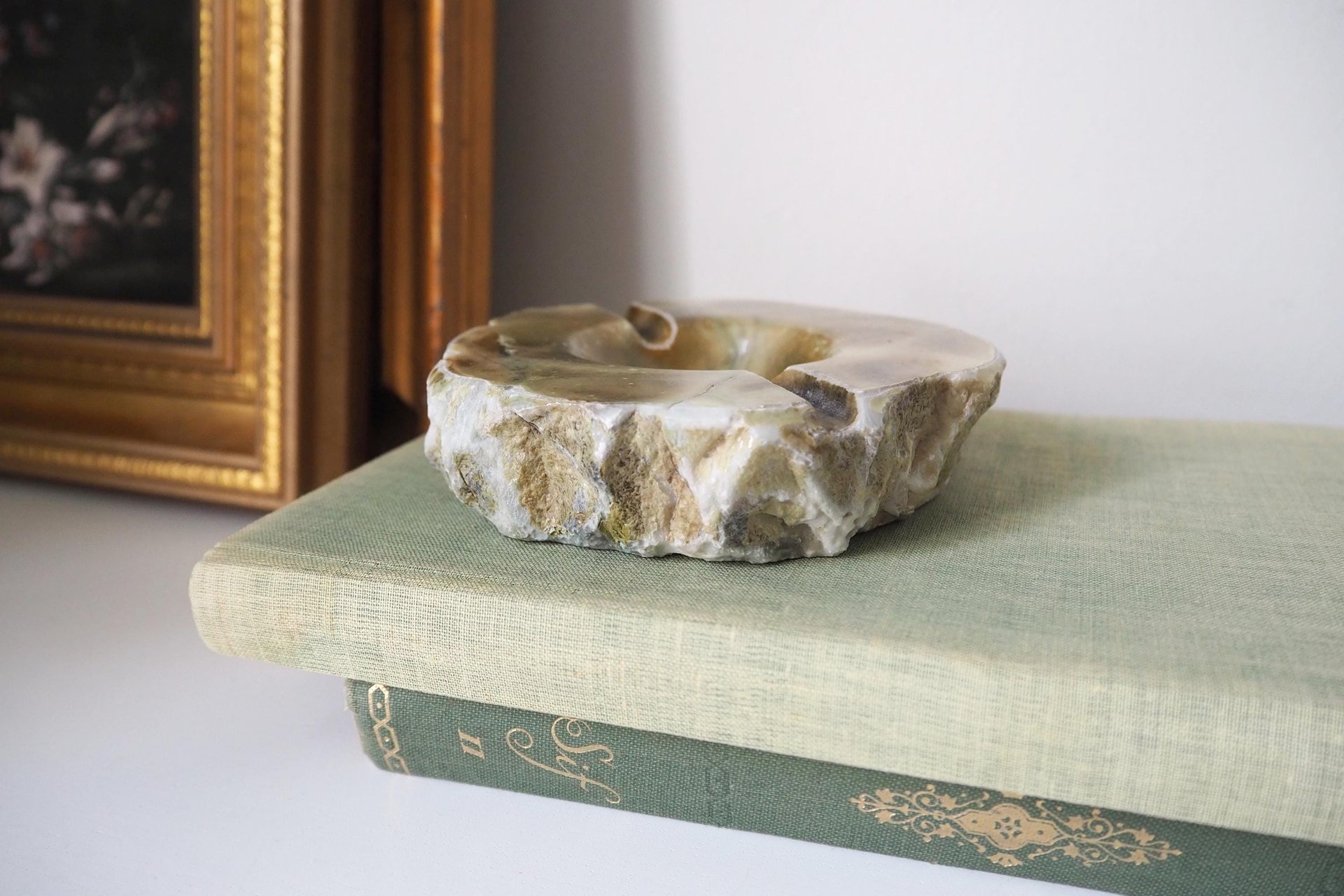 Vintage alabaster ashtray | Small alabaster ashtray | Genuine alabaster ashtray | Italian alabaster ashtray | Made in Italy
