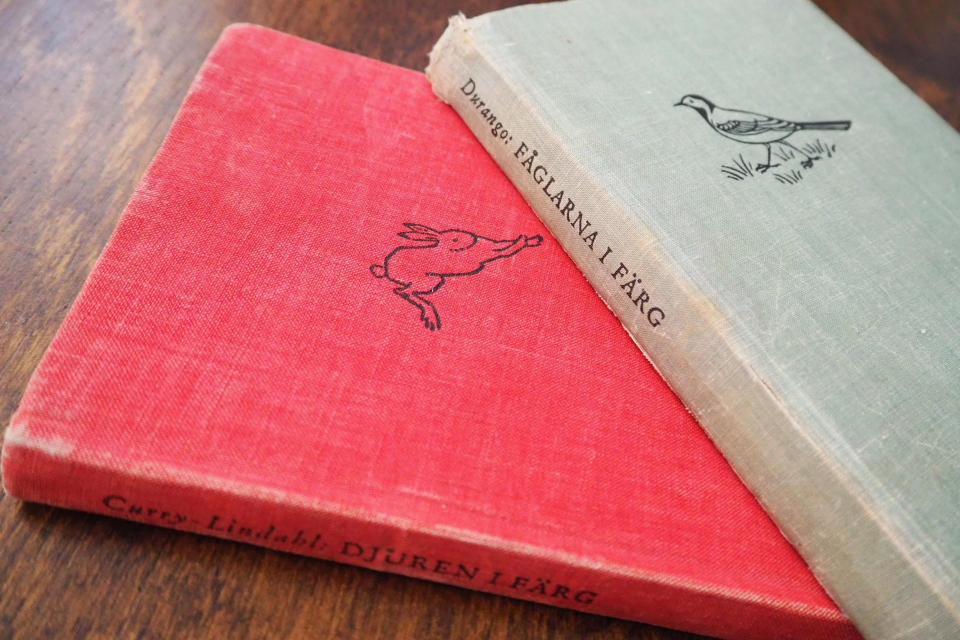Vintage books | Scandinavian animal and bird books | Illustrated bird and animal books from 1950s | Vintage illustrations | Swedish books