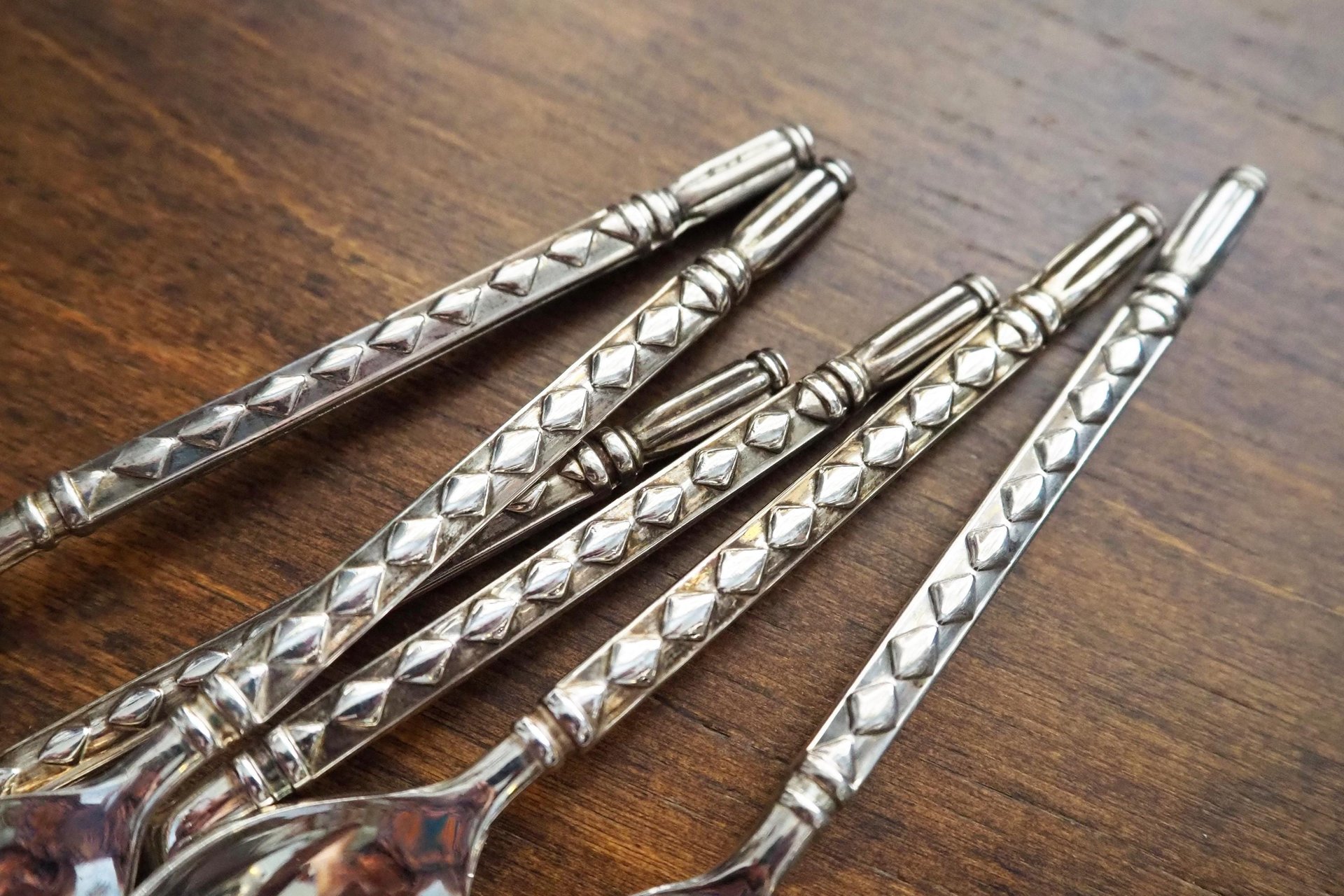 Set of six vintage demitasse spoons | Vintage silver plated spoons | Silver plated demitasse spoon set | Vintage demitasse spoons