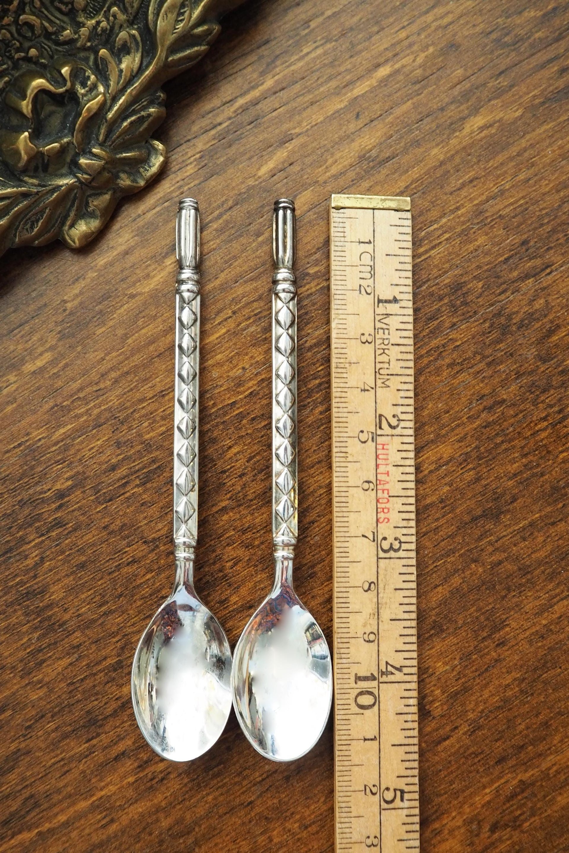 Set of six vintage demitasse spoons | Vintage silver plated spoons | Silver plated demitasse spoon set | Vintage demitasse spoons
