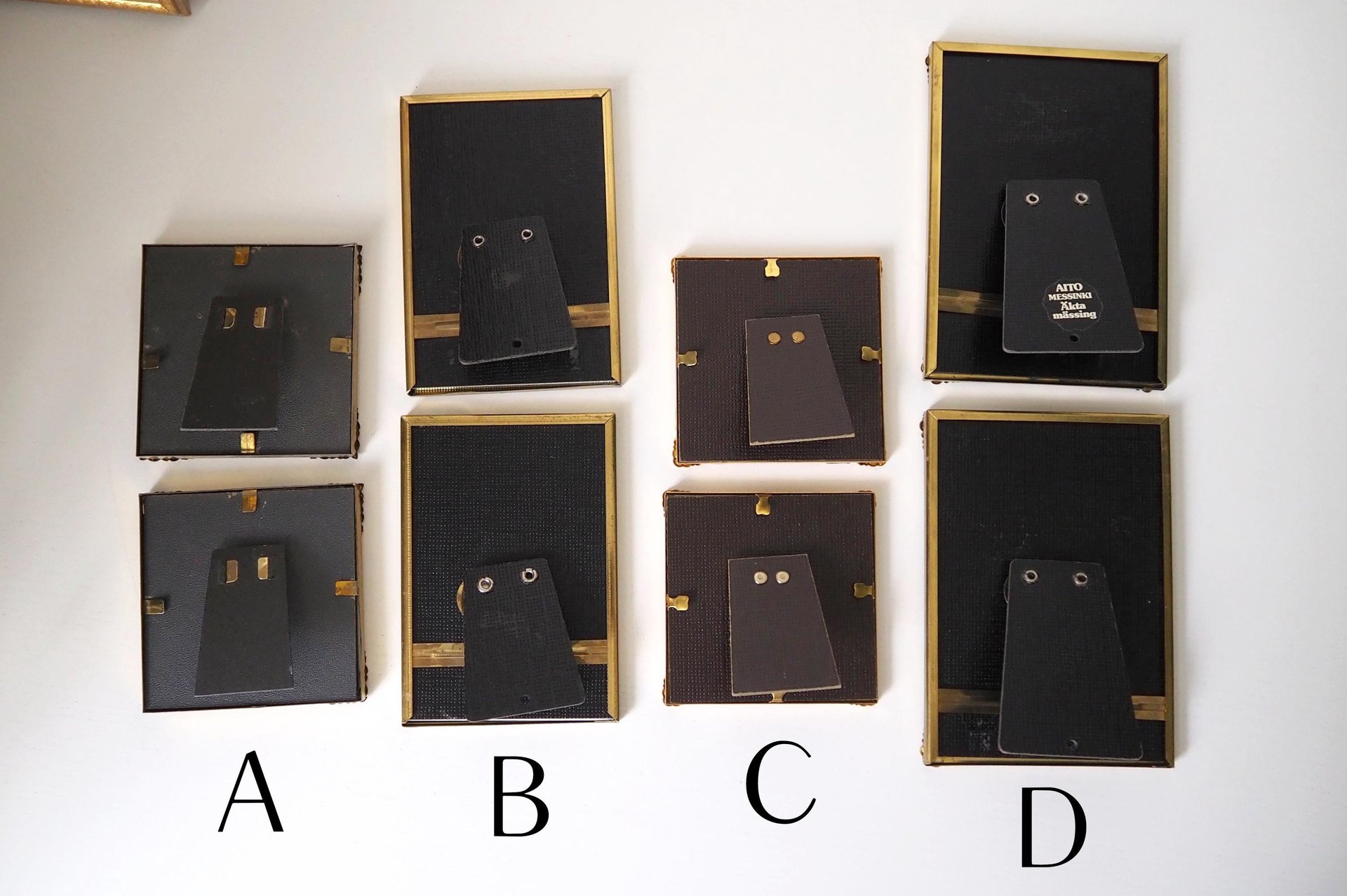Vintage brass photo frame sets | Set of two vintage brass photo frames | Matching vintage frames | Brass picture frames | Vintage frames