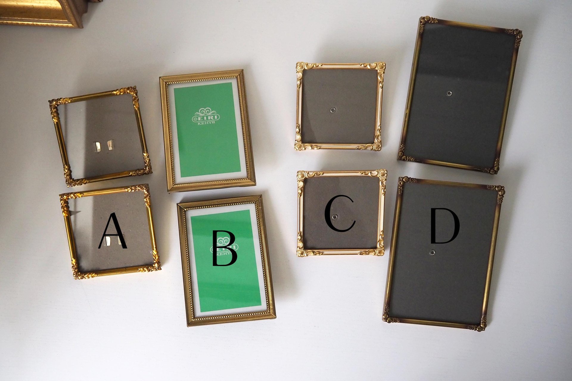 Vintage brass photo frame sets | Set of two vintage brass photo frames | Matching vintage frames | Brass picture frames | Vintage frames