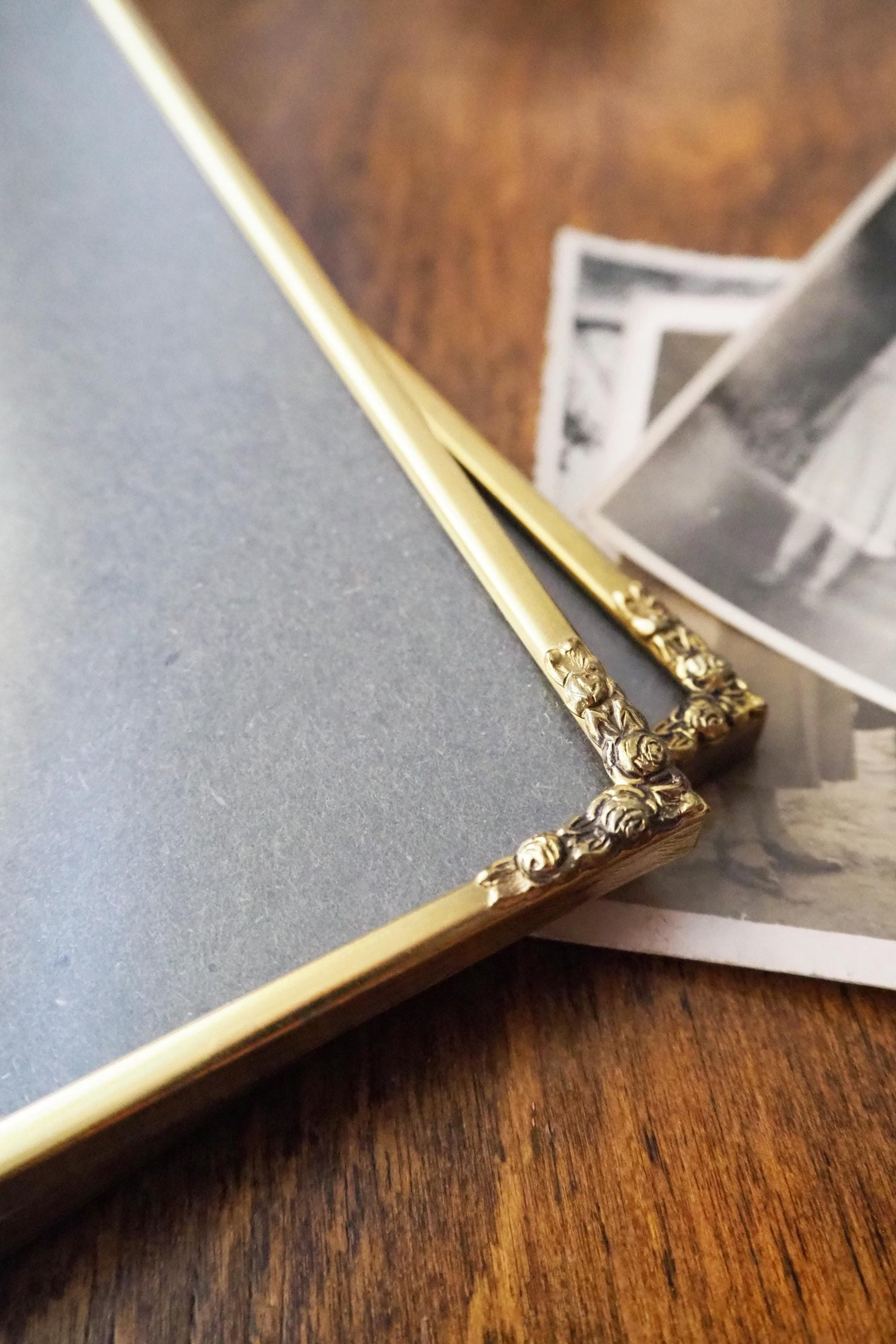 Set of two vintage photo frames | Vintage brass frames | Matching vintage frames | Vintage brass frame set | Vintage Jyden frames