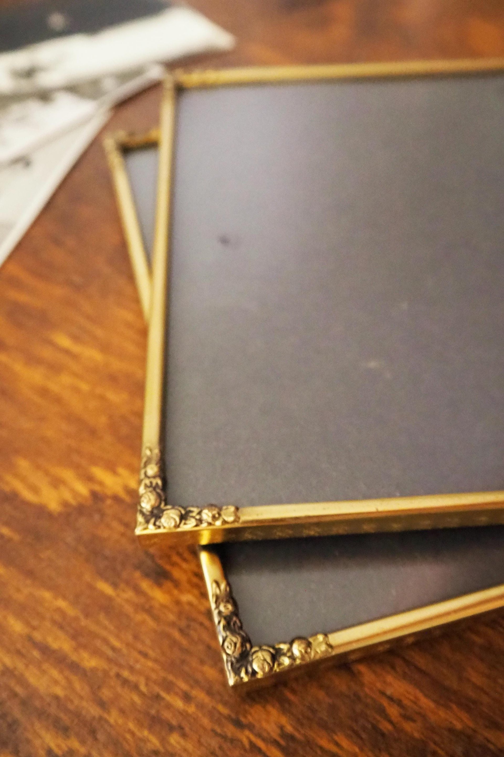 Set of two vintage photo frames | Vintage brass frames | Matching vintage frames | Vintage brass frame set | Vintage Jyden frames