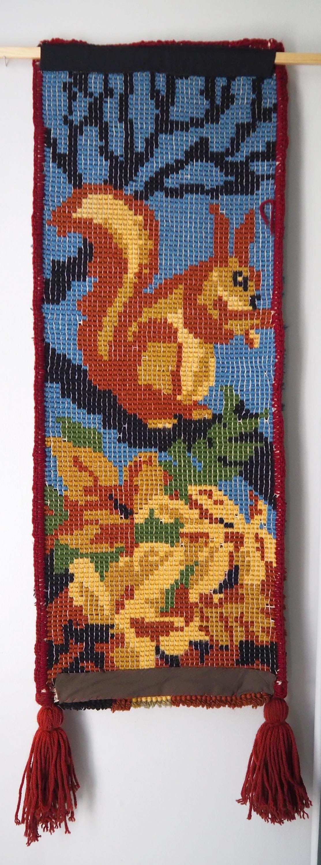 Vintage wall hanging | Squirrel wall tapestry | Cottage core wall hanging | Vintage wall tapestry | Squirrel wall hanging