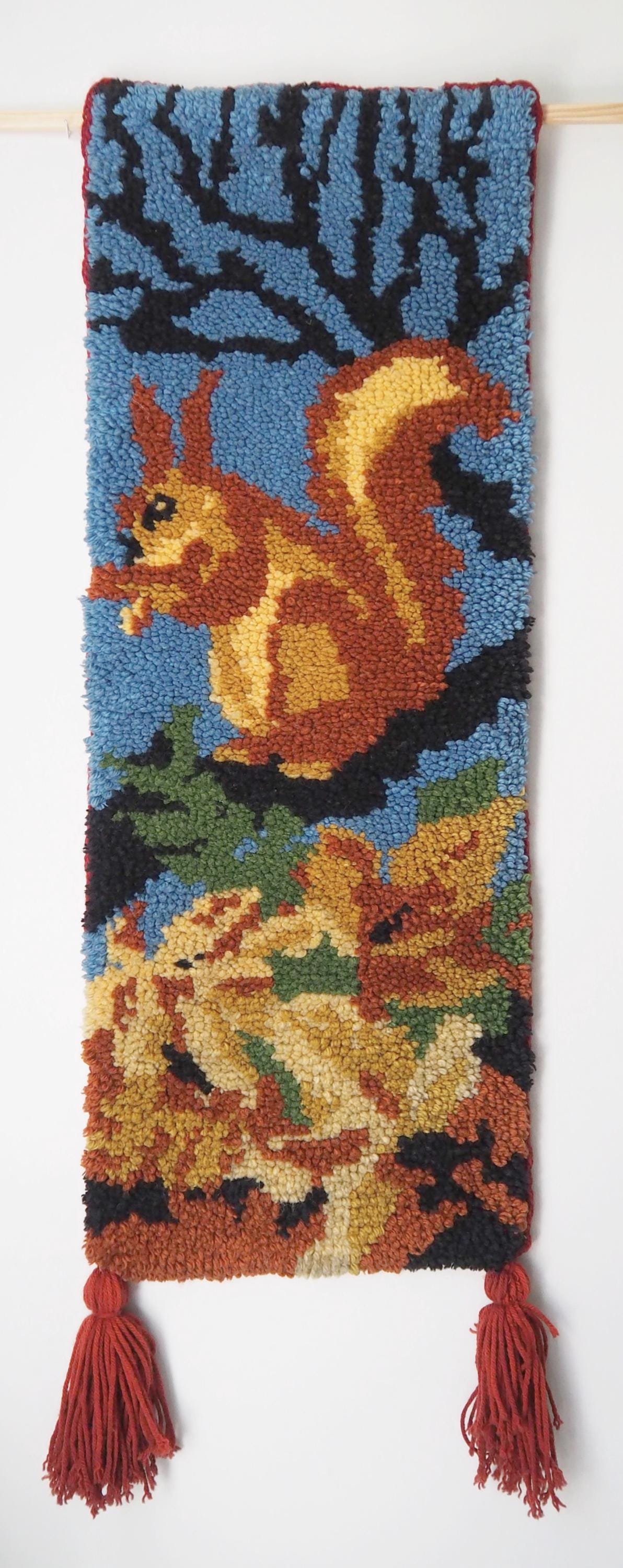 Vintage wall hanging | Squirrel wall tapestry | Cottage core wall hanging | Vintage wall tapestry | Squirrel wall hanging