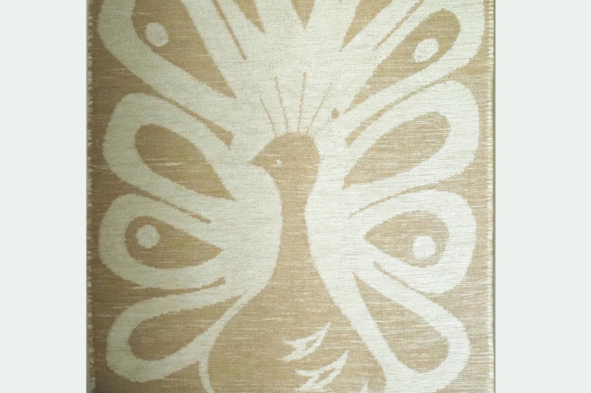 Vintage wall hanging | Peacock wall tapestry | Beige wall hanging | Vintage wall tapestry | Finnish wall tapestry | Peacock wall hanging