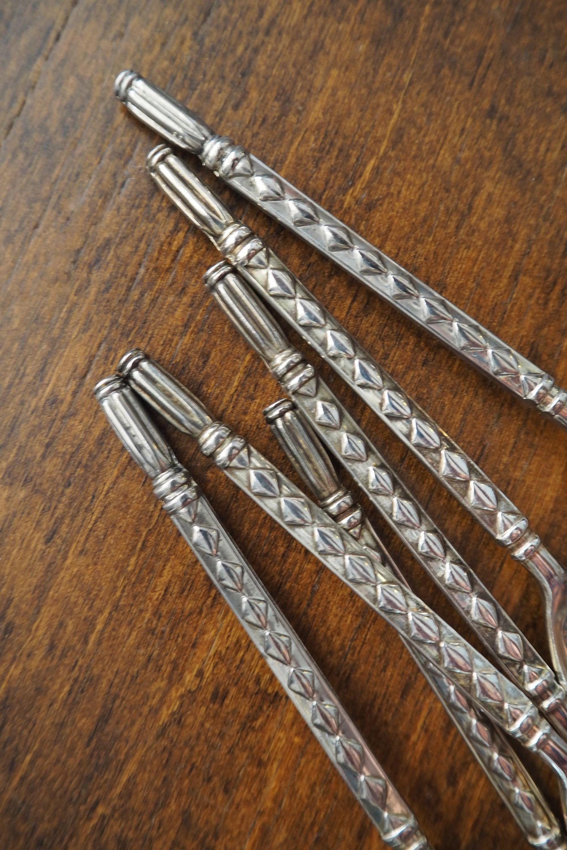Set of six vintage demitasse spoons | Vintage silver plated spoons | Silver plated demitasse spoon set | Vintage demitasse spoons