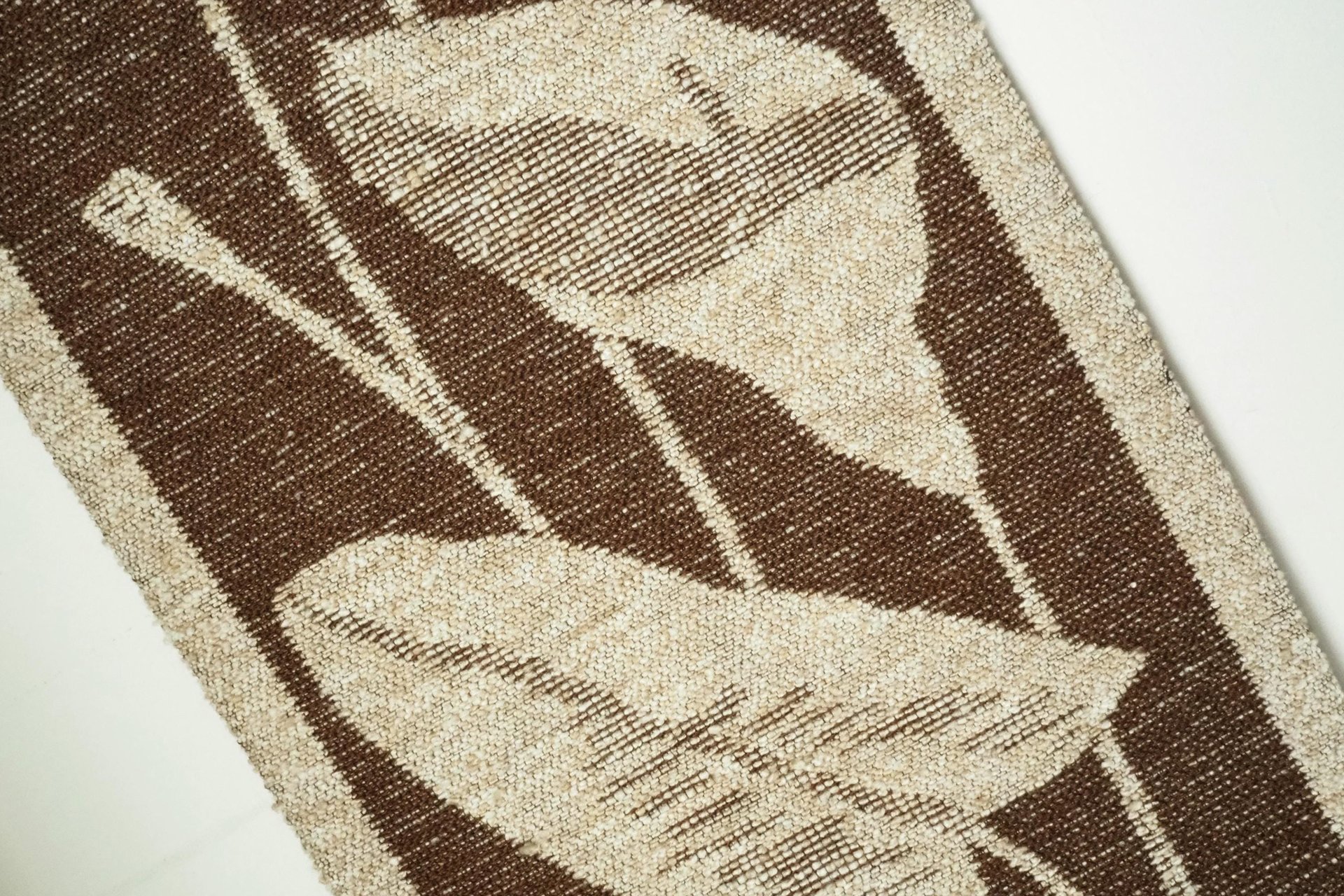 Vintage wall hanging | Long wall hanging | Scandinavian woven textile | Brown and beige wall hanging | Retro wall hanging