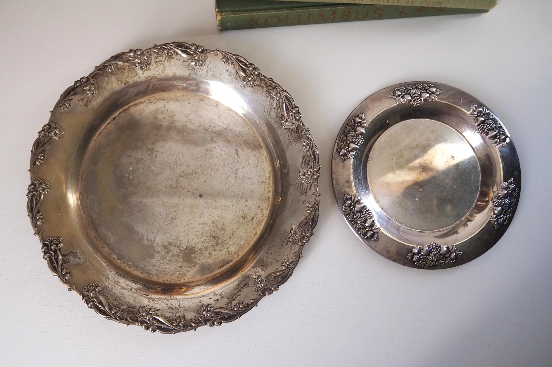 Vintage silver plated home decor set | Alpacca silver spoons and plates | Vintage home accessories | Candlestick holders and photo frames