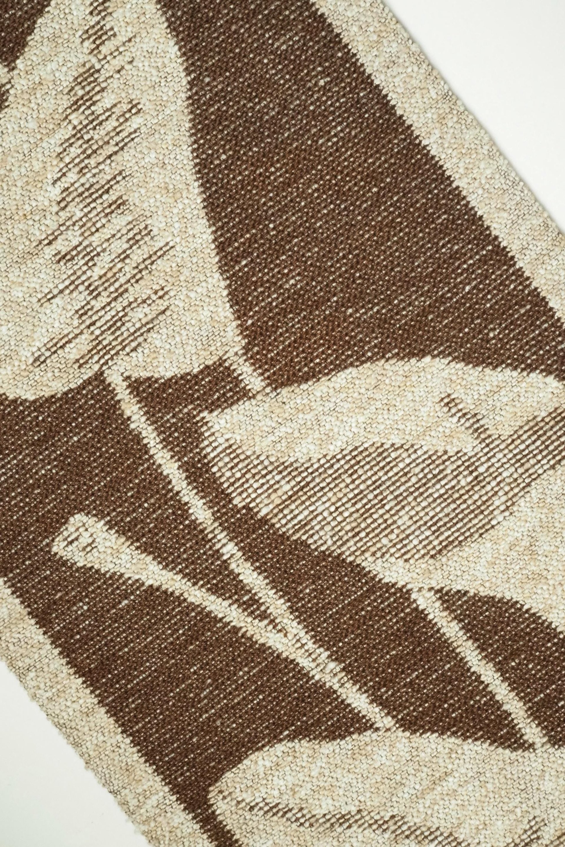 Vintage wall hanging | Long wall hanging | Scandinavian woven textile | Brown and beige wall hanging | Retro wall hanging