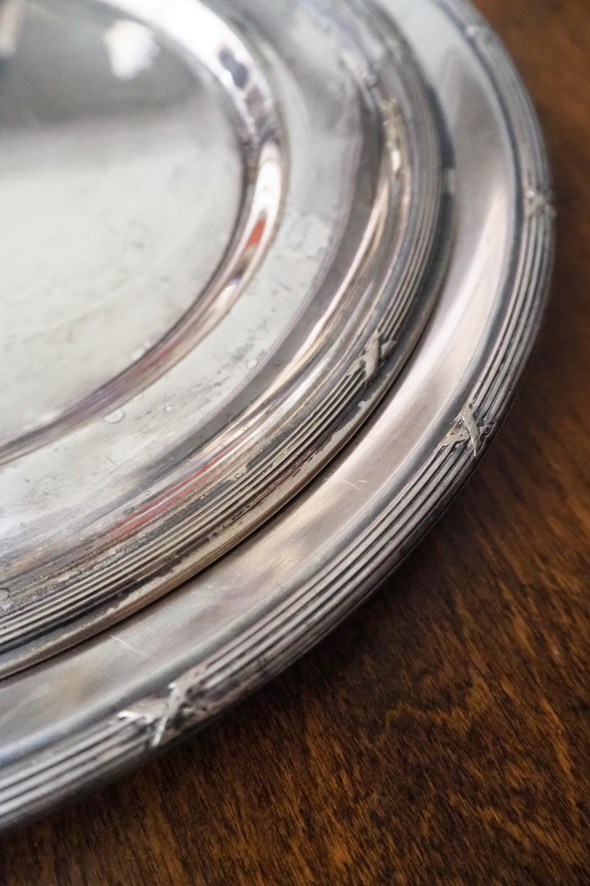 Vintage alpacca silver trays | Set of two simple silver trays | Alpacca silver platters | Vintage serving trays | Vintage silver plated tray